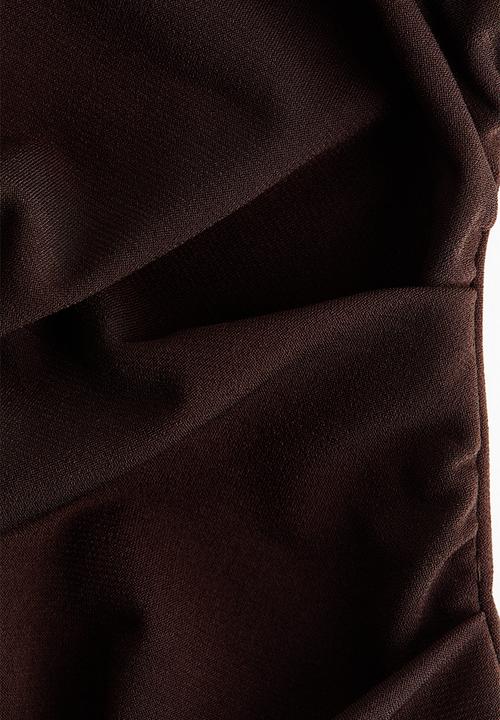 H&M - Cowl-back dress - dark brown