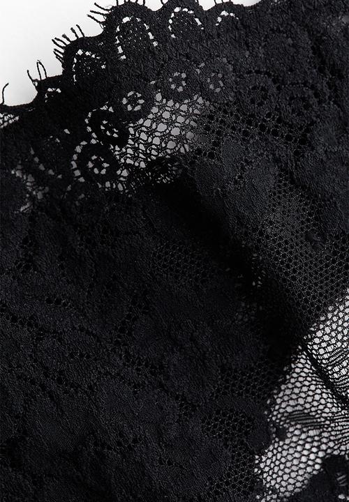 H&M - 2-Pack lace thong briefs - black