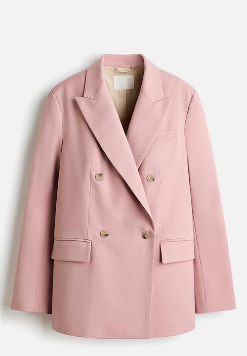 H&M - Double-breasted blazer - light pink