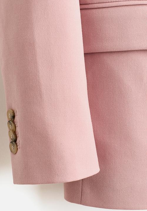 H&M - Double-breasted blazer - light pink