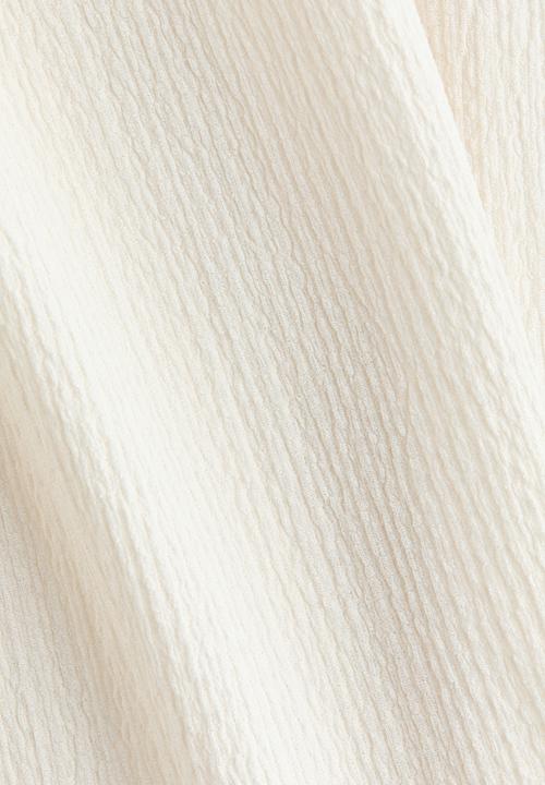 H&M - Crinkled jersey beach dress - cream