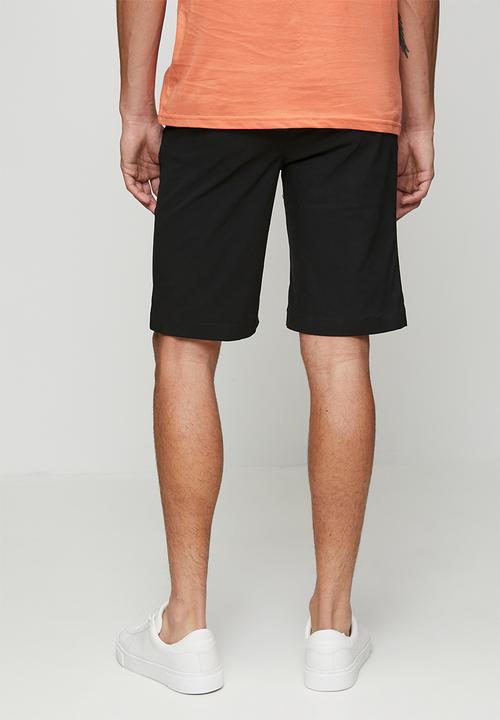 POLO - MENS ESSENTIAL COTTON CHINO SHORTS - Black