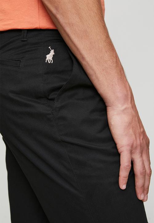 POLO - MENS ESSENTIAL COTTON CHINO SHORTS - Black