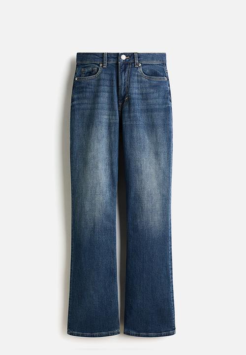 H&M - Bootcut high jeans - dark denim blue