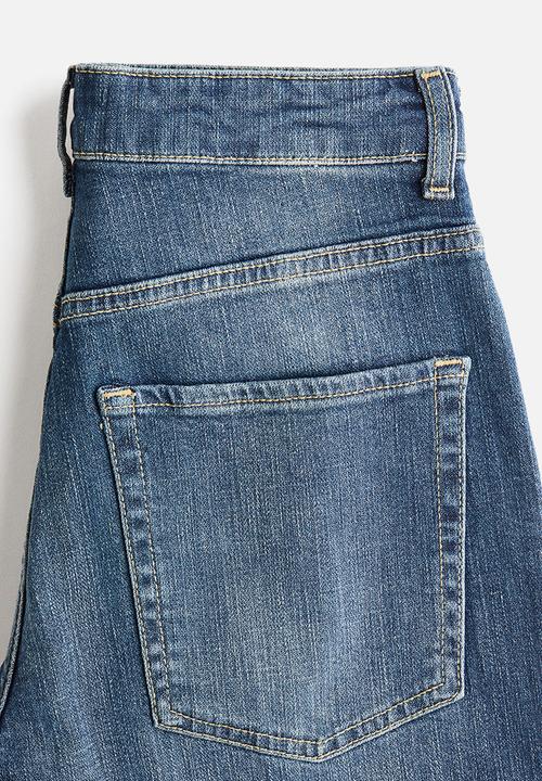 H&M - Bootcut high jeans - dark denim blue