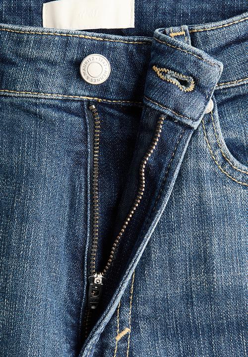 H&M - Bootcut high jeans - dark denim blue