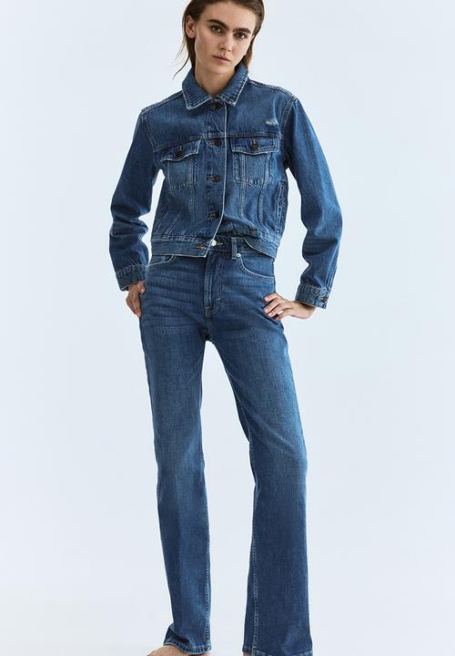 H&M - Bootcut high jeans - denim blue