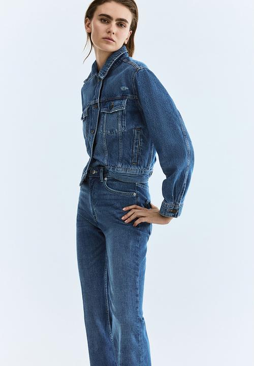 H&M - Bootcut high jeans - denim blue