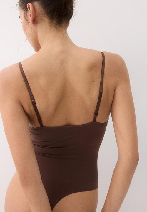 H&M - Seamless light shape body - dark brown