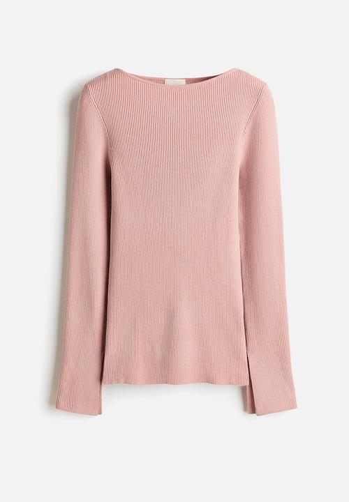 H&M - Rib-knit top - light pink