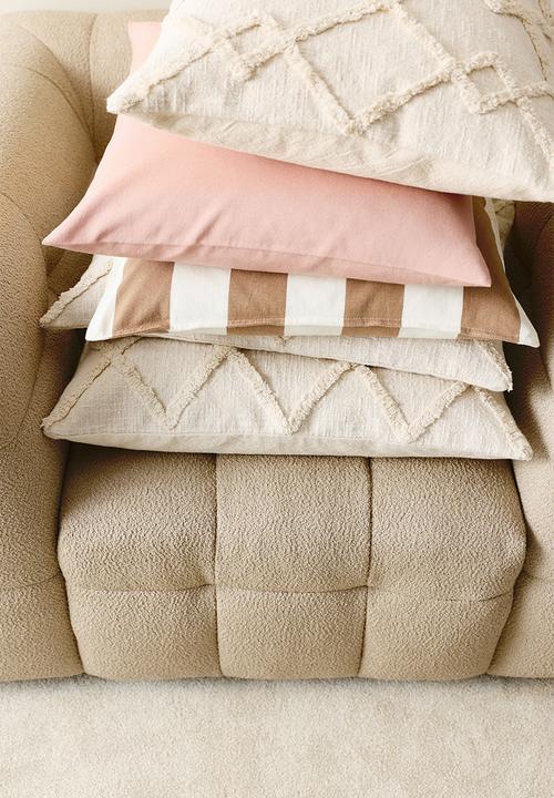 H&M - Tufted cotton cushion cover - light beige