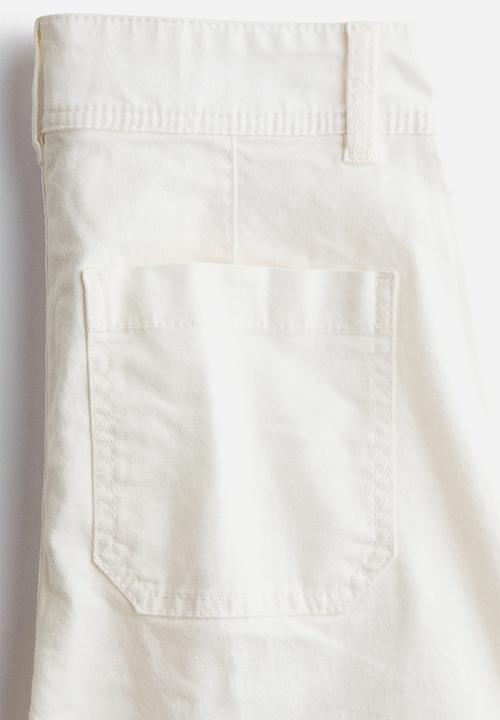 H&M - Canvas Pants - white - 1319343003