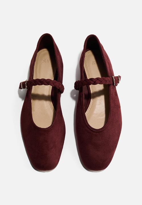 H&M - Mary jane ballet flats - burgundy
