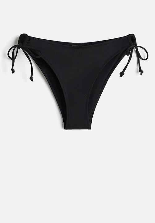 H&M - Tie tanga cheeky bikini bottoms - black