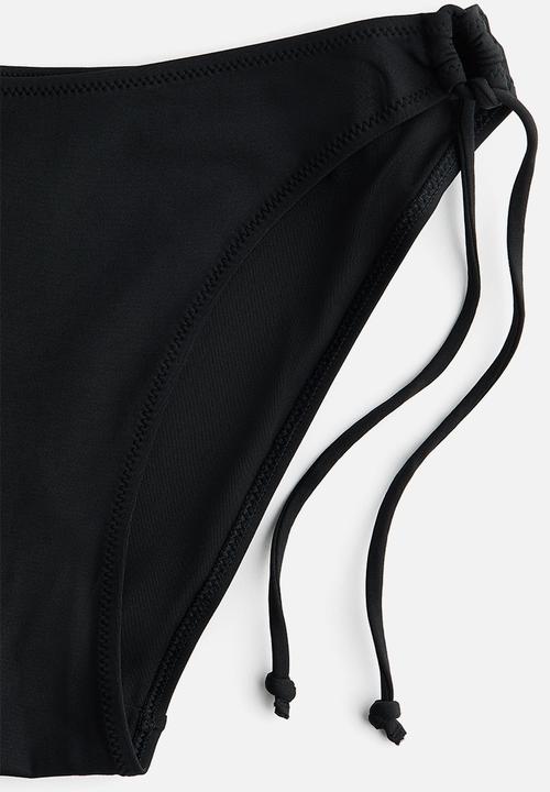 H&M - Tie tanga cheeky bikini bottoms - black