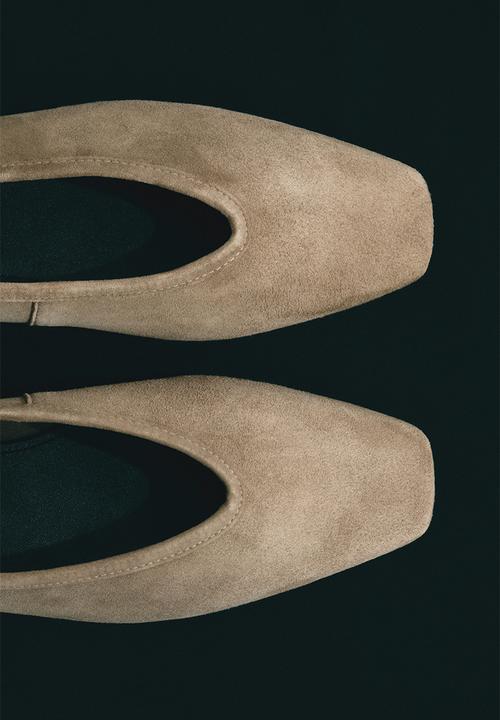 H&M - Leather ballet flats - beige