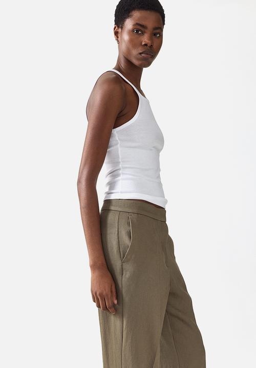 H&M - Bootcut tailored trousers - khaki green