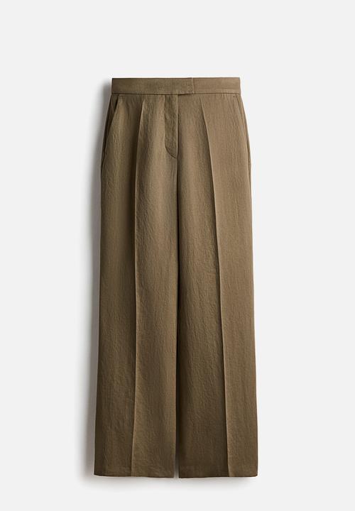 H&M - Bootcut tailored trousers - khaki green