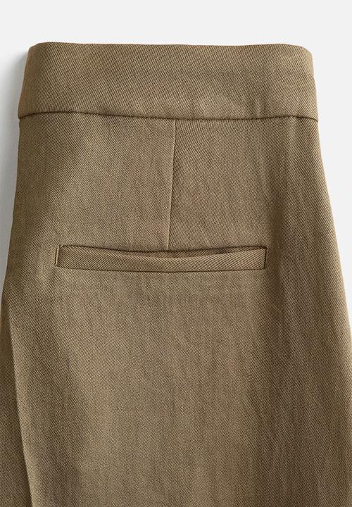 H&M - Bootcut tailored trousers - khaki green