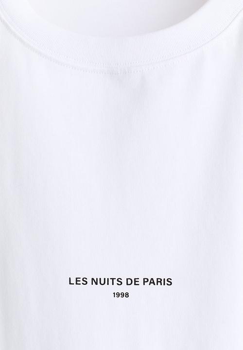 H&M - Oversized jersey top - white/les nuits