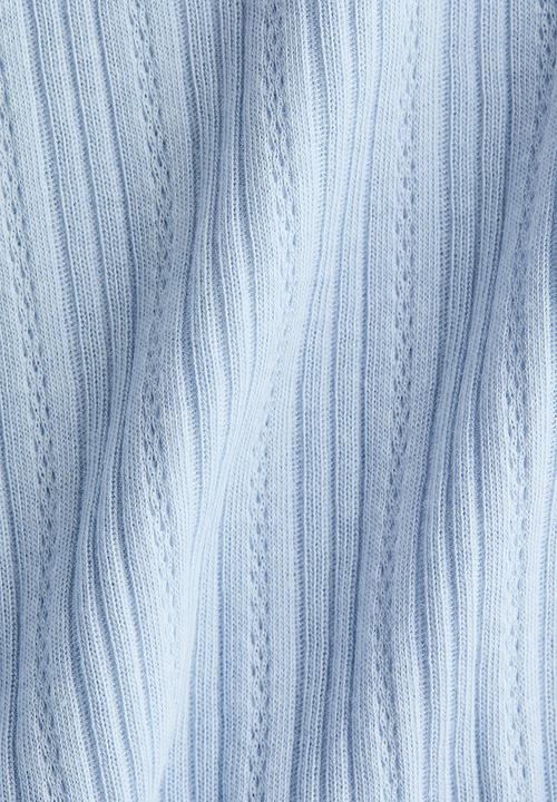 H&M - Pointelle jersey top - light blue