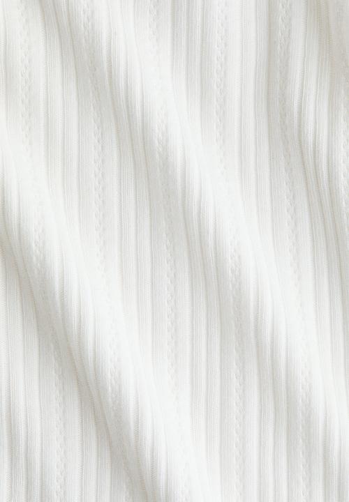 H&M - Pointelle jersey top - white