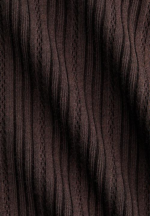 H&M - Pointelle jersey top - dark brown
