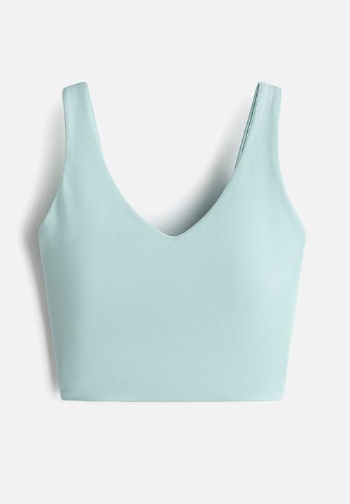 H&M - Twist-detail vest top with softmove™ - amazonite blue
