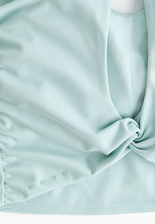 H&M - Twist-detail vest top with softmove™ - amazonite blue
