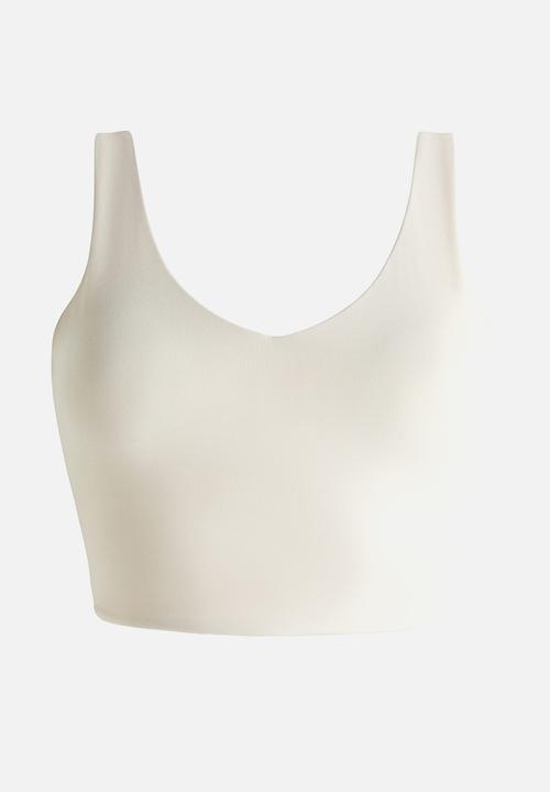 H&M - Twist-detail vest top with softmove™ - ivory