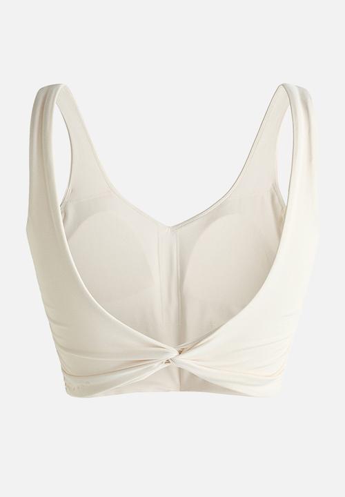 H&M - Twist-detail vest top with softmove™ - ivory
