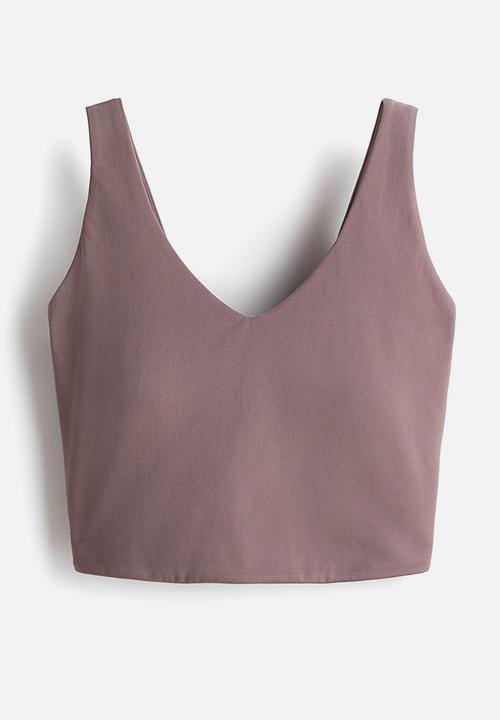 H&M - Twist-detail vest top with softmove™ - light truffle