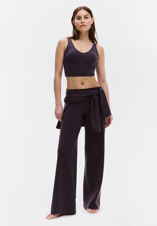 H&M - Twist-detail vest top with softmove™ - plum purple