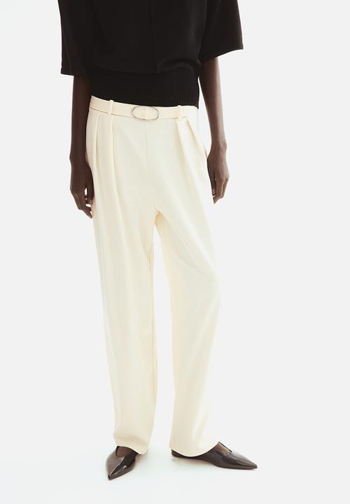 H&M - Ponte di roma trousers - cream