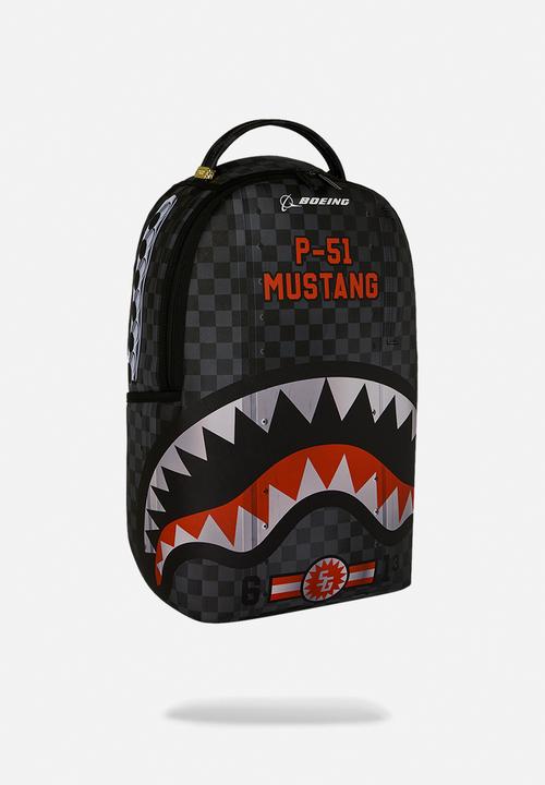 Sprayground - Boeing P-51 Mustang Sharkmouth Backpack - Black