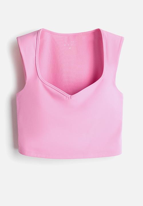 H&M - Sports vest top with sculptmove. - candy pink
