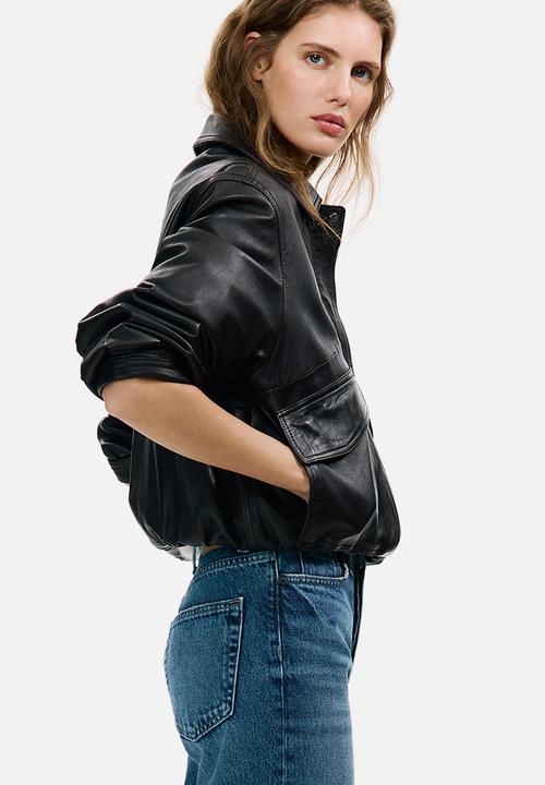 H&M - Straight high waist ankle jeans - denim blue
