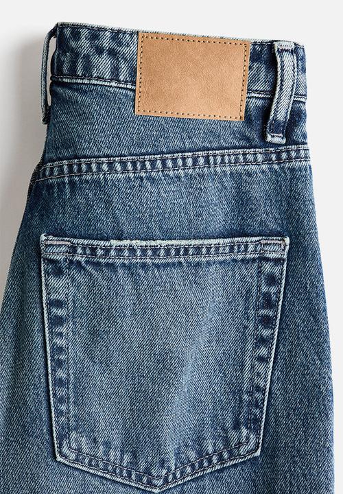 H&M - Straight high waist ankle jeans - denim blue