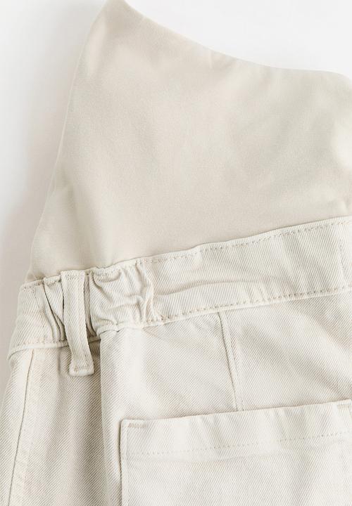 H&M - Mama wide high waist ankle jeans - cream