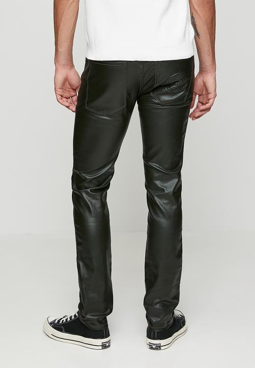Ben Sherman - Wax Coated Sheen Slim Fit Denim - Olive