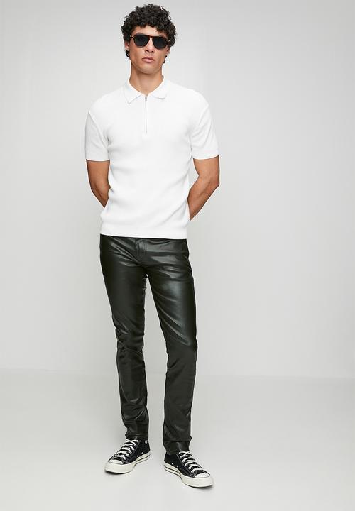 Ben Sherman - Wax Coated Sheen Slim Fit Denim - Olive