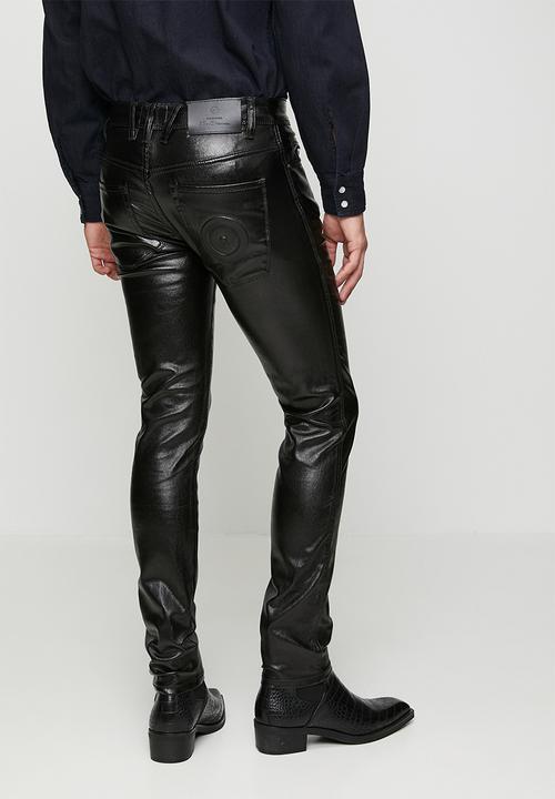Ben Sherman - Wax Coated Sheen Slim Fit Denim - Black