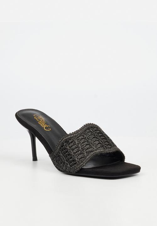 Miss Black - Macrame 1 macrame heel - black