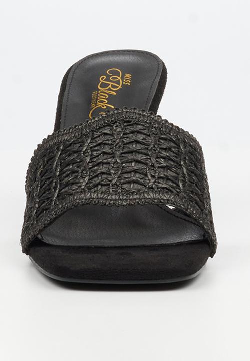 Miss Black - Macrame 1 macrame heel - black