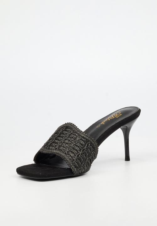 Miss Black - Macrame 1 macrame heel - black