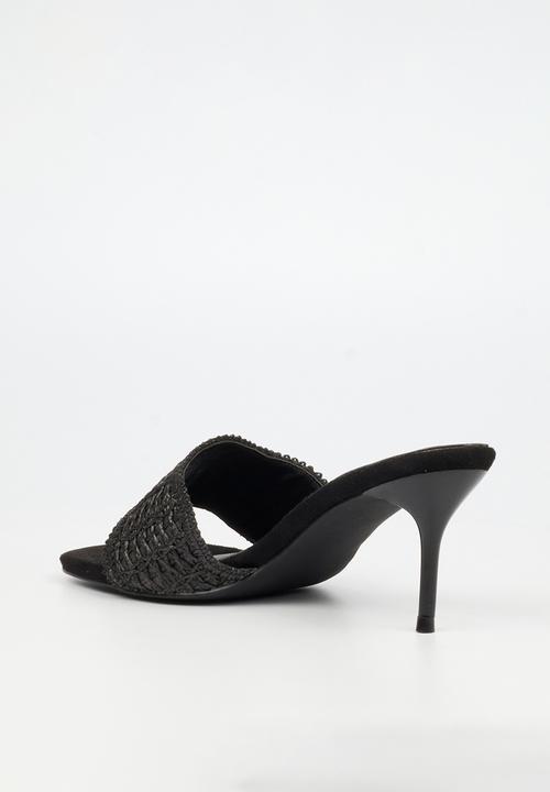 Miss Black - Macrame 1 macrame heel - black