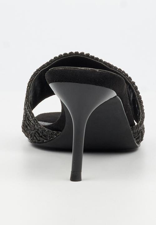 Miss Black - Macrame 1 macrame heel - black