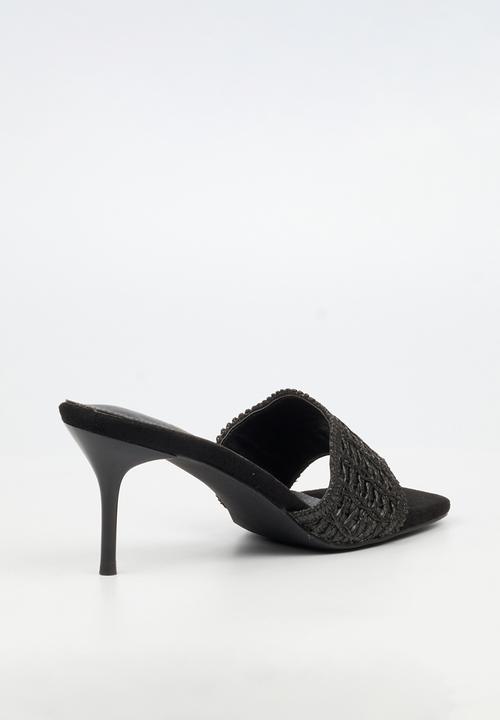 Miss Black - Macrame 1 macrame heel - black