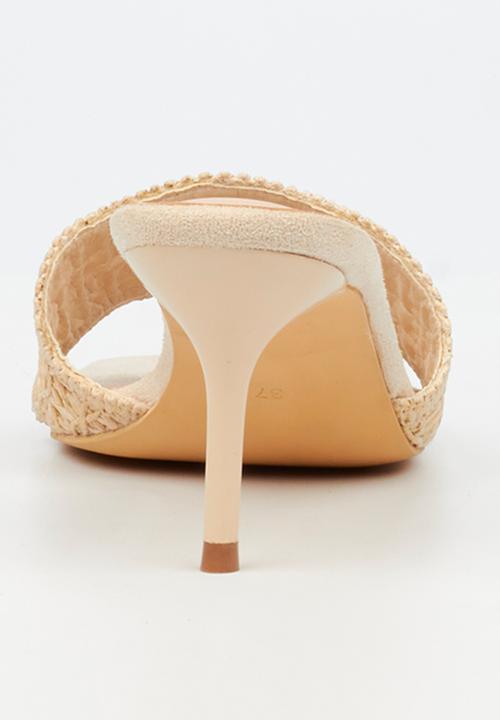 Miss Black - Macrame 1 macrame heel - ivory