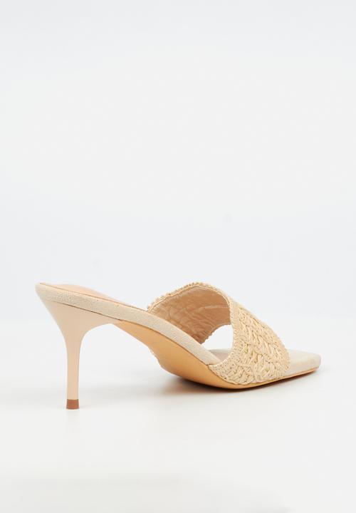 Miss Black - Macrame 1 macrame heel - ivory